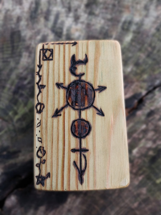 Dark Lunar Spirit Altar Glyph/ Altar Plaque