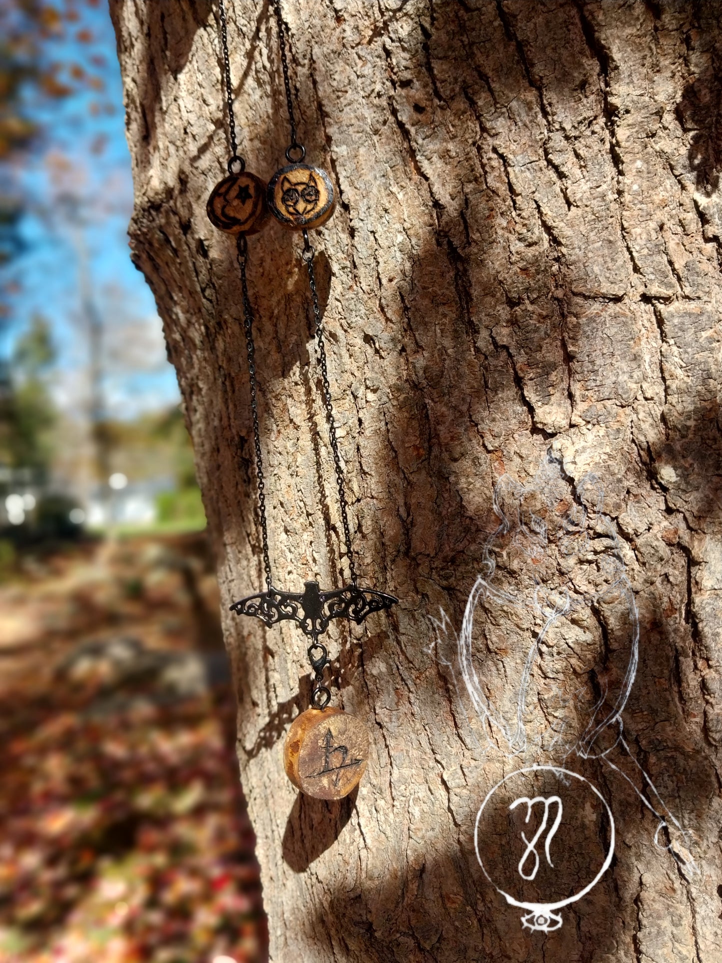 Lilith Charm Necklace, With Detachable Lilith Charm