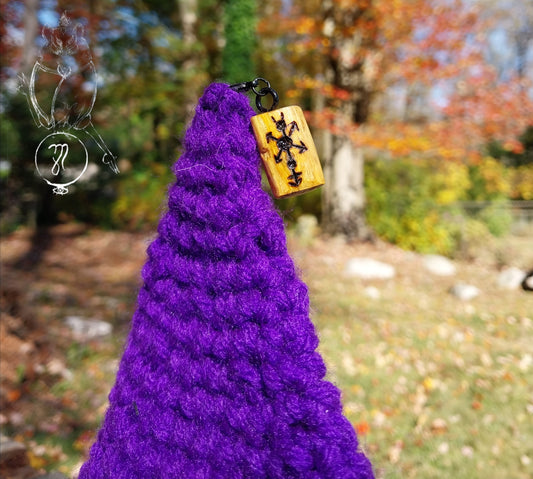 Purple Witch Hat, With Dark Lunar Spirit Charm
