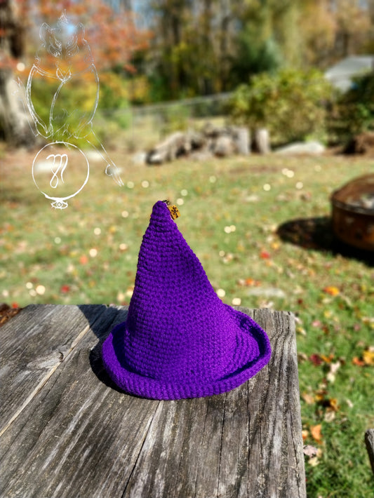 Purple Witch Hat, With Dark Lunar Spirit Charm