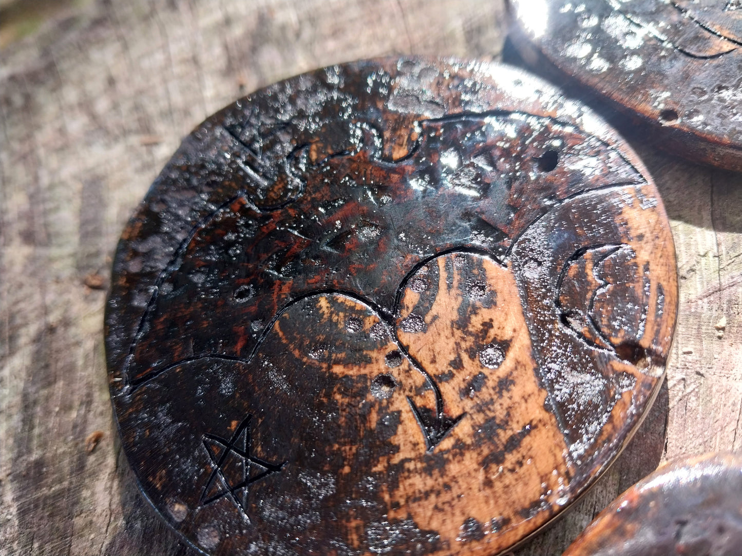 Dark Mode Whismigoth Halloween/Samhain Coasters