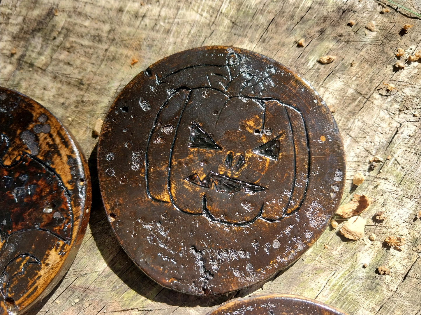 Dark Mode Whismigoth Halloween/Samhain Coasters