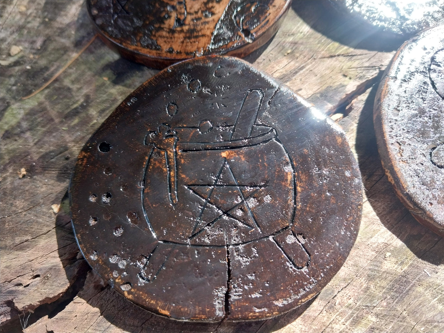 Dark Mode Whismigoth Halloween/Samhain Coasters