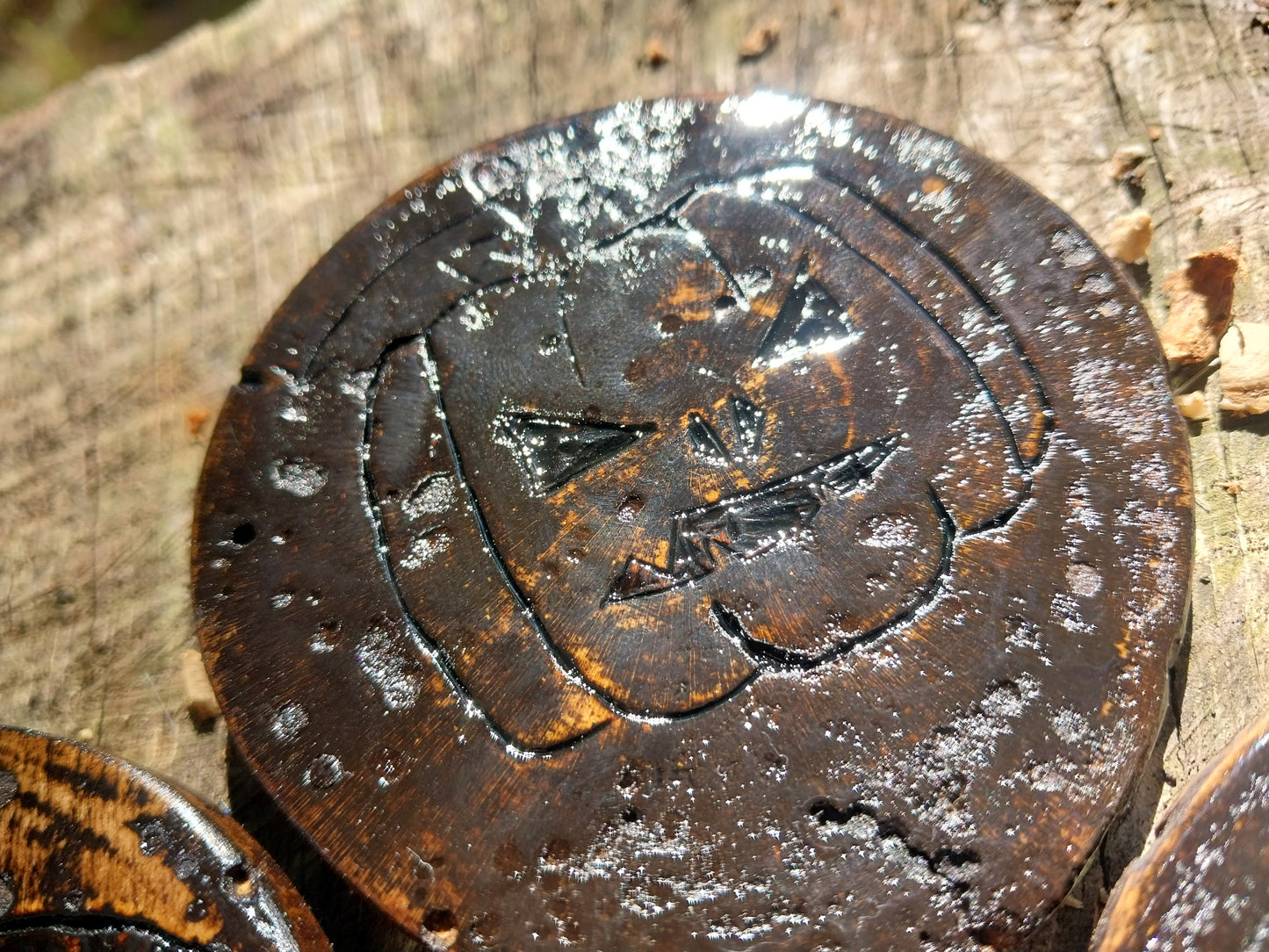 Dark Mode Whismigoth Halloween/Samhain Coasters