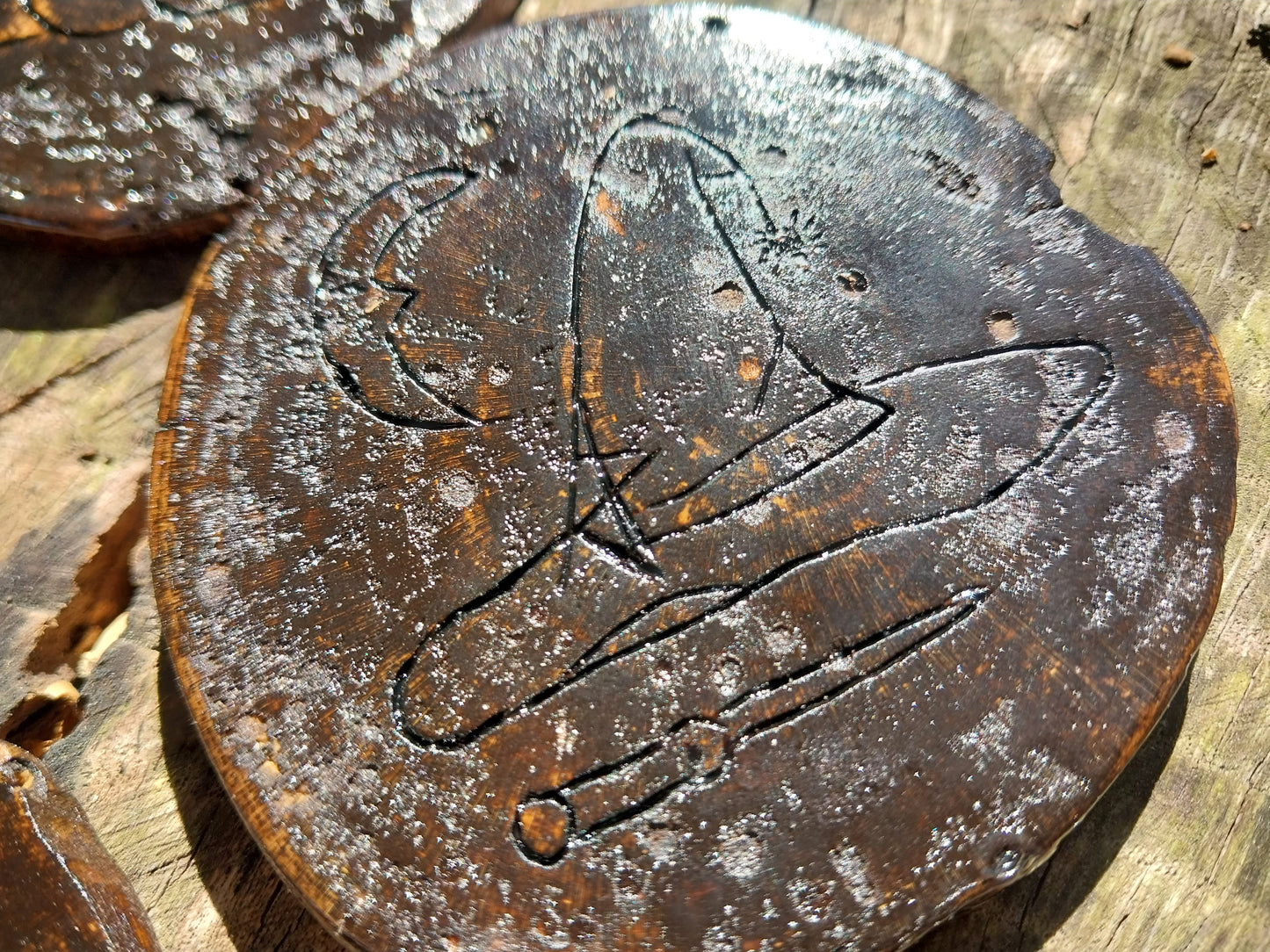 Dark Mode Whismigoth Halloween/Samhain Coasters