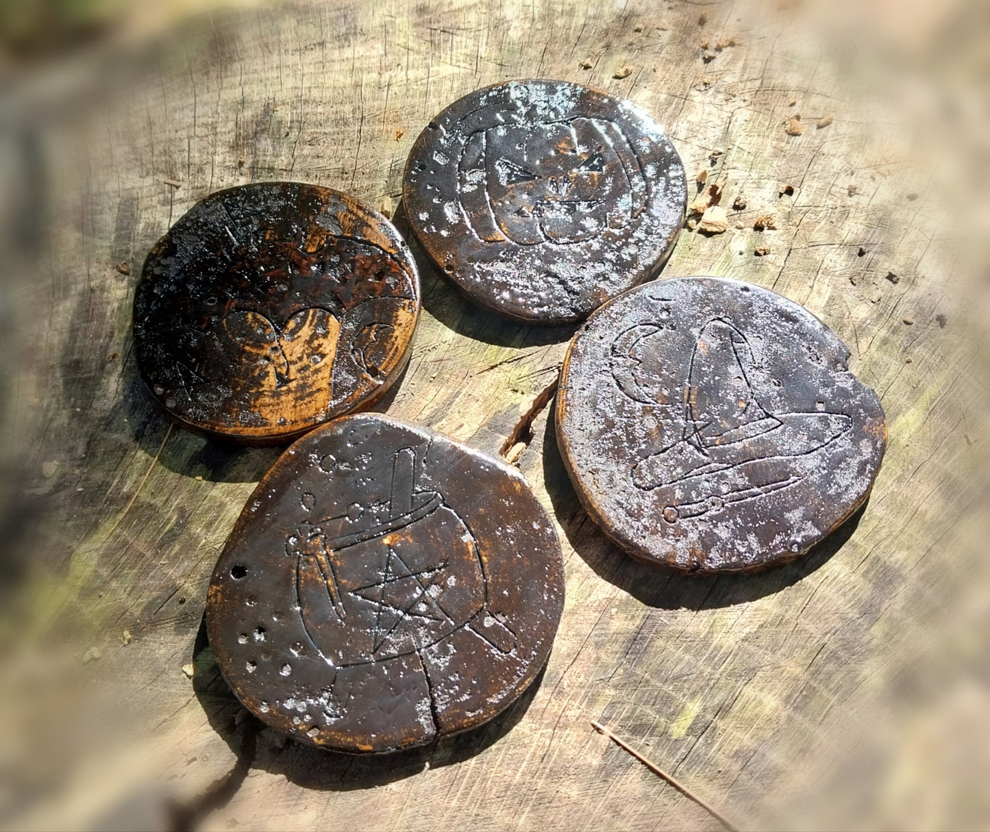 Dark Mode Whismigoth Halloween/Samhain Coasters