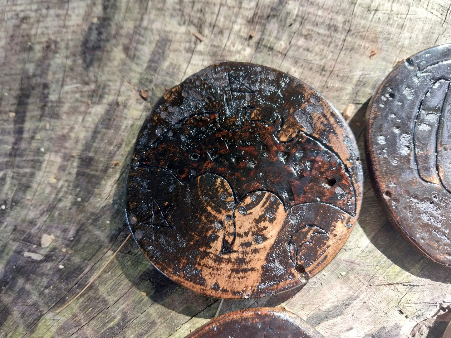 Dark Mode Whismigoth Halloween/Samhain Coasters